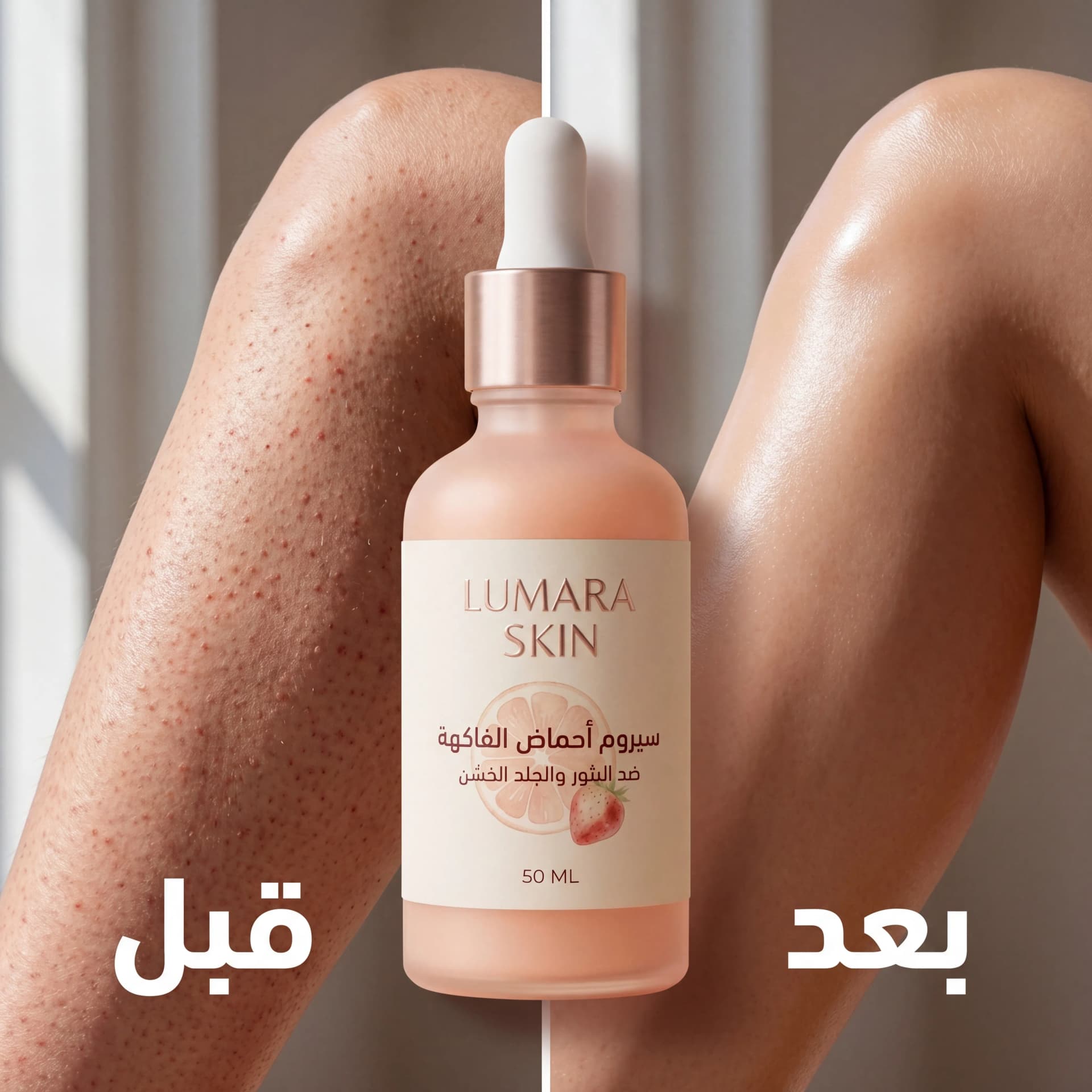 سيروم أحماض الفواكه ضد الحبيبات وخشونة البشرة
